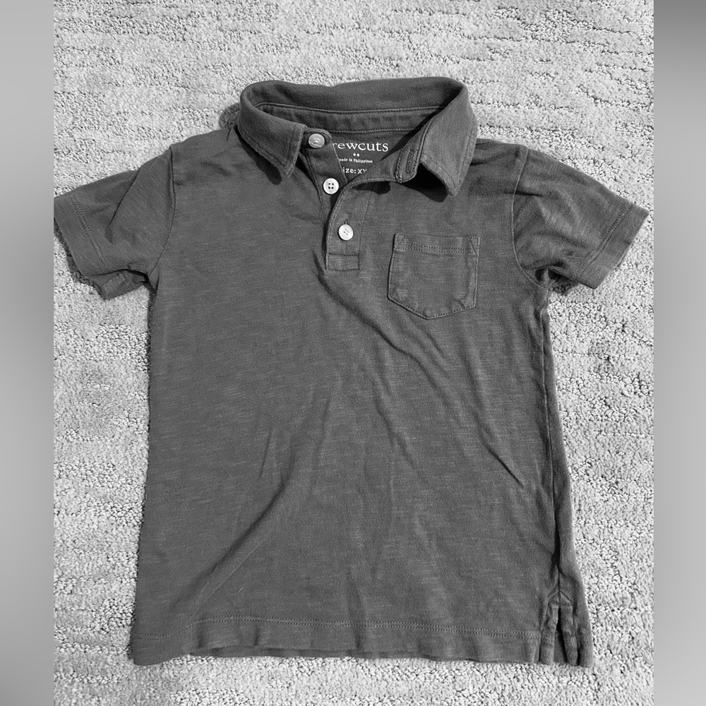 Crewcuts XXS Grey Toddler Polo Shirt